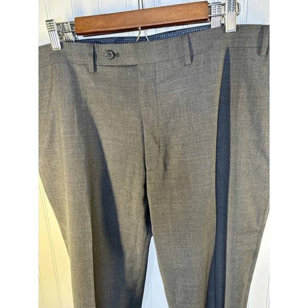 Lauren Ralph Lauren High Performance Wool Dress Pants Mens 40x32 Gray Flat Front